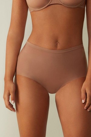 Beige Women's Intimissimi Invisible Touch Hipster Panties | AU1710VDO