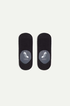 Black Men's Intimissimi Terrycloth Shoe Liners Socks | AU1246QZD