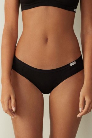 Black Women's Intimissimi Cotton Panties | AU1611WYF