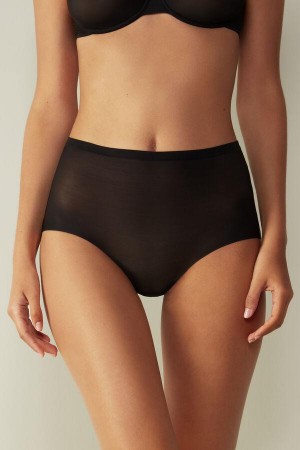Black Women's Intimissimi Invisible Touch Hipster Panties | AU1709CEI
