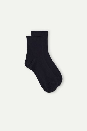 Blue Men's Intimissimi No-show in Stretch Supima® Cotton Socks | AU1208GLQ