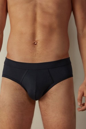 Blue Men's Intimissimi Supima® Cotton Briefs | AU1367KIR