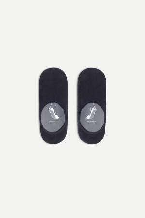 Blue Men's Intimissimi Terrycloth Shoe Liners Socks | AU1186LHT