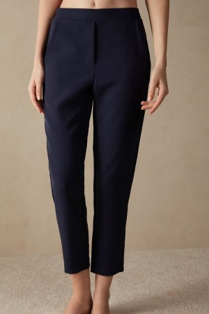 Blue Women's Intimissimi Trousers with Pockets Pants | AU2256VDO
