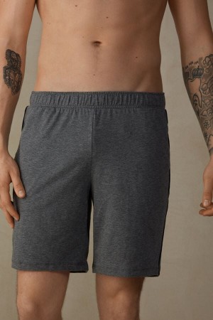 Deep Grey Men's Intimissimi Jersey Shorts | AU1059CEI