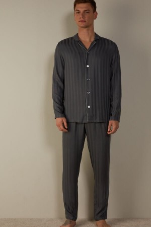Grey Men's Intimissimi Modal Set Pajamas | AU1126APV