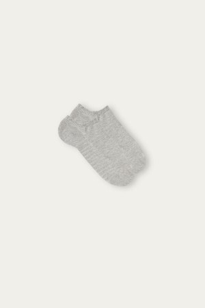 Grey Men's Intimissimi No-show in Terrycloth Socks | AU1239ZGY