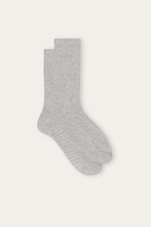 Grey Men's Intimissimi Short Terrycloth Socks | AU1177PQC