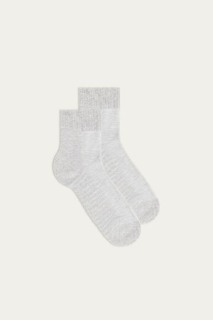 Grey Men's Intimissimi Terrycloth No-show Socks | AU1218NBA
