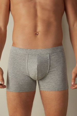 Light Grey Men's Intimissimi Supima® Cotton Loose Fit Boxer | AU1440DNN