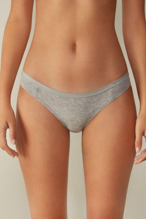 Light Grey Women's Intimissimi Cotton Panties | AU1612EXG