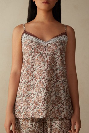 Multicolor Women's Intimissimi Garden Spices Cotton Tank Top | AU2317ORK