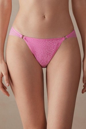 Pink Women's Intimissimi Cool Minimal Brazilian Panties | AU1569SOB