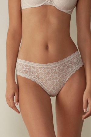 Pink Women's Intimissimi Lace Hipster Brazilian Panties | AU1725SOB