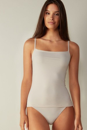 Pink Women's Intimissimi Light Microfiber Cami Tank Top | AU2375EXB