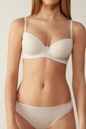 Pink Women's Intimissimi Sofia Microfiber Padded Balconette Bras | AU2426RWV