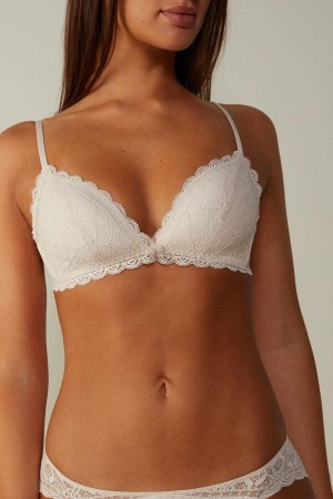 Pink Women's Intimissimi Tiziana Triangle in Lace Bras | AU2622HKA