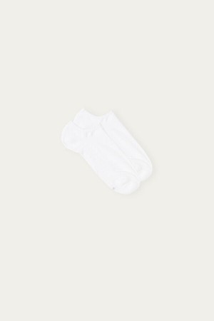 White Men's Intimissimi No-show in Terrycloth Socks | AU1242VDO