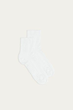 White Men's Intimissimi Terrycloth No-show Socks | AU1189CEI