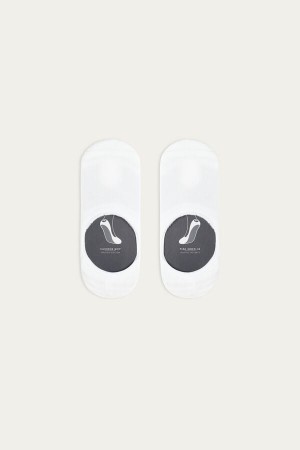 White Men's Intimissimi Terrycloth Shoe Liners Socks | AU1245MAS
