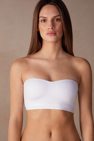 White Women's Intimissimi Bra Top in Ultralight Microfiber Bras | AU2844ISN
