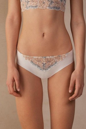 White Women's Intimissimi Ephemeral Beauty Seamless Cotton Panties | AU1690EXG