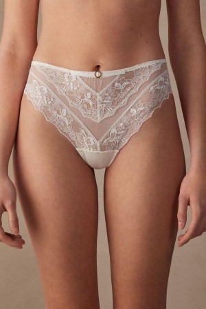 White Women's Intimissimi Fearless Femininity Hipster Brazilian Panties | AU1735CEI