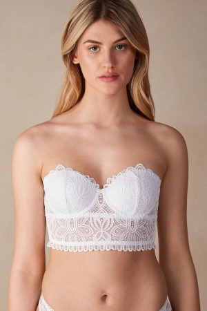 White Women's Intimissimi Hot Summer Days Giada Balconette Bustier Lingerie | AU2149ZGY