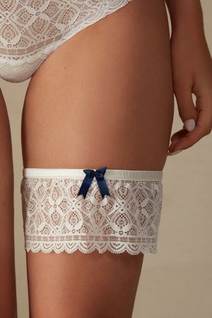 White Women's Intimissimi Lace Garter Lingerie | AU2147KIR
