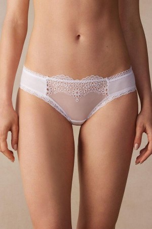 White Women's Intimissimi Timeless Simplicity Cotton Panties | AU1692TVJ